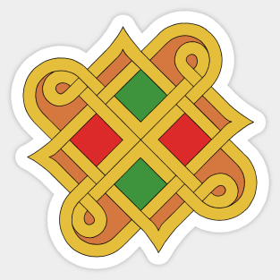 Durrow Knotwork 2016 Red and Green Sticker